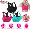 3 Packs Women Padded Sports Bras Yoga Fitness Push up Bra Female Top for Gym Running Workout Training