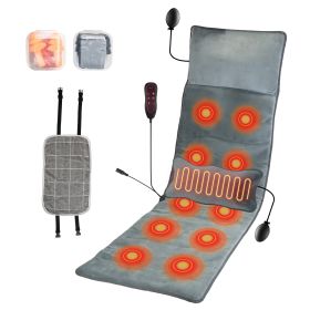 Full Body Electric Massage Mat with Heat Vibration Massage Pad Cushion Back Massage Mattress Chair Pad with Inflatable Head Pillow Lumbar Pillow with (Option: MassageMatAdvanced)
