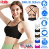 Women Cross Back Sport Bras Padded Strappyòop Open Back Low Impact Bras Sexy©tness!nk Tops with Removable Pads Thin Straps for Gym Yoga Workout