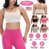 Women Strap Sport Bras Padded Strappyòop Square Neck Low Impact Bras Sexy©tness!nk Tops with Removable Pads Flat Straps for Gym Yoga Workout Run