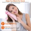 2L Hot Water Bottle w/ Plush Cover Classic Natural Rubber Hot Water Bag Feet Warmer¯r Pain Relief Hot Compress Heat Therapy Warm Neck Shoulders