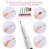 Professional Acrylic Nail Drill Machine 20000RPM Electric Handpiece w/6 Bits Cuticle Grinder Manicure Pedicure Polishing File Kit US UK Plug for Home