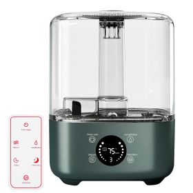 5L/1.32Gal Ultrasonic Air Humidifier Electric Mist Humidifier with Temperature Humidity Sensor Timer Setting UV Light Adjustable Mist Level Quiet Esse (Option: HumidifierRemoteGR)