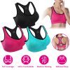 3 Packs Women Padded Sports Bras Yoga Fitness Push up Bra Female Top for Gym Running Workout Training