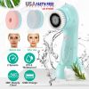 Facial Cleansing Brush IPX6 Waterproof 2 Speeds Face Brush w/3 Brush Heads USB Rechargeable for Deep Cleansing Gentle Exfoliation
