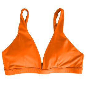 Women Deep V-Neck Sports Bras U-Shaped Back Sport Bras Padded Strappyòop Open Back Low Impact Bras Sexy©tness!nk Tops with Removable Pads for Gy (Option: BraOrangeS)