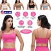Women Strap Sport Bras Padded Strappyòop Square Neck Low Impact Bras Sexy©tness!nk Tops with Removable Pads Flat Straps for Gym Yoga Workout Run
