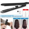 Professional Steam Flat Hair Straightener Ceramic Flat Iron Hair Styler w/ Adjustable Temp
