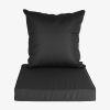 Outdoor Seat Cushion Set Waterproof Patio Furniture Cushion and Back Pillow Fade Resistant Deep Seatåt Chair Pad with Removable Cover for Chair Sofa