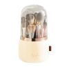 360otating Makeup Brush Holder with Lid Makeup Organizer for Vanity Dustproof Makeup Brush Container with 7 Compartments