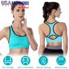 3 Packs Women Padded Sports Bras Yoga Fitness Push up Bra Female Top for Gym Running Workout Training
