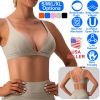 Women Deep V-Neck Sports Bras U-Shaped Back Sport Bras Padded Strappyòop Open Back Low Impact Bras Sexy©tness!nk Tops with Removable Pads for Gy