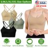 3Packs Women Cross Back Sport Bras Padded Strappyedium Support Bras Sexy©tness!nk Tops with Removable Pads for Gym Yoga Workout Running