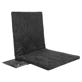 Portable Heated Seat Cushion with 3 Temperature Levels Foldable USB Plug Powered Heating Pad For Outdoor Winter Car Camping Fishing (Option: HeatedCushionBlack)