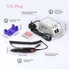 Professional Acrylic Nail Drill Machine 20000RPM Electric Handpiece w/6 Bits Cuticle Grinder Manicure Pedicure Polishing File Kit US UK Plug for Home