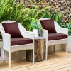 Outdoor Seat Cushion Set Waterproof Patio Furniture Cushion and Back Pillow Fade Resistant Deep Seatåt Chair Pad with Removable Cover for Chair Sofa