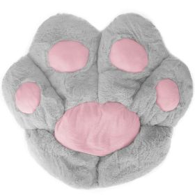 Cat Paw Cushion Seat Skin Friendly Comfortable Lazy Sofa Chair Floor Mat Office Chair Cushion Pad Relieve Back Coccyx Sciatica (Option: PawFloorCushionGrey)