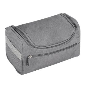 Travel Toiletry Bag Cosmetics Organizer Bag Hanging Wash Bag Waterproof Case w/ Handstrap (Option: ToiletShavingKitBagGRY)