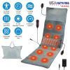Full Body Electric Massage Mat with Heat Vibration Massage Pad Cushion Back Massage Mattress Chair Pad with Inflatable Head Pillow Lumbar Pillow with