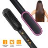 Hair Straightener Brush Electric Hair Straightener Comb Hot Comb for Women Hot Comb with 5 Heating Levels Wide Voltage Range Black