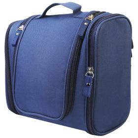 Travel Makeup Bags Portable Cosmetics Organizer Bag w/Hang Hook Handstrap Waterproof Toiletry Wash Bag for Women (Option: HangingCosmeticOrganizerBlue)