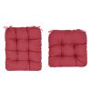 2Pcs Waterproof Rocking Chair Cushion Upper And Lower Back And Seat Sets with Non-Slip Ties Oxford Cloth Surface Polyester Filling Comfortable for Ind