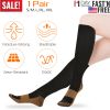 Unisex Copper Compression Socks Women Man Durable Hose Graduated Support Socks for Running Nursing Shin Splints Edema Swelling Recovery
