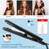 Professional Steam Flat Hair Straightener Ceramic Flat Iron Hair Styler w/ Adjustable Temp