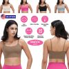 Women Strap Sport Bras Padded Strappyòop Square Neck Low Impact Bras Sexy©tness!nk Tops with Removable Pads Flat Straps for Gym Yoga Workout Run