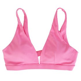 Women Deep V-Neck Sports Bras U-Shaped Back Sport Bras Padded Strappyòop Open Back Low Impact Bras Sexy©tness!nk Tops with Removable Pads for Gy (Option: BraRedS)